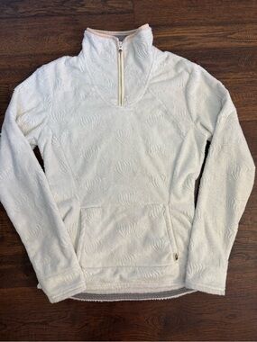 The North Face Quarter-Zip Fleece Pullover XS  1/4th zip wavy plush pattern